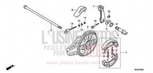 PANNEAU DE FREIN ARRIERE CRF100FA de 2010